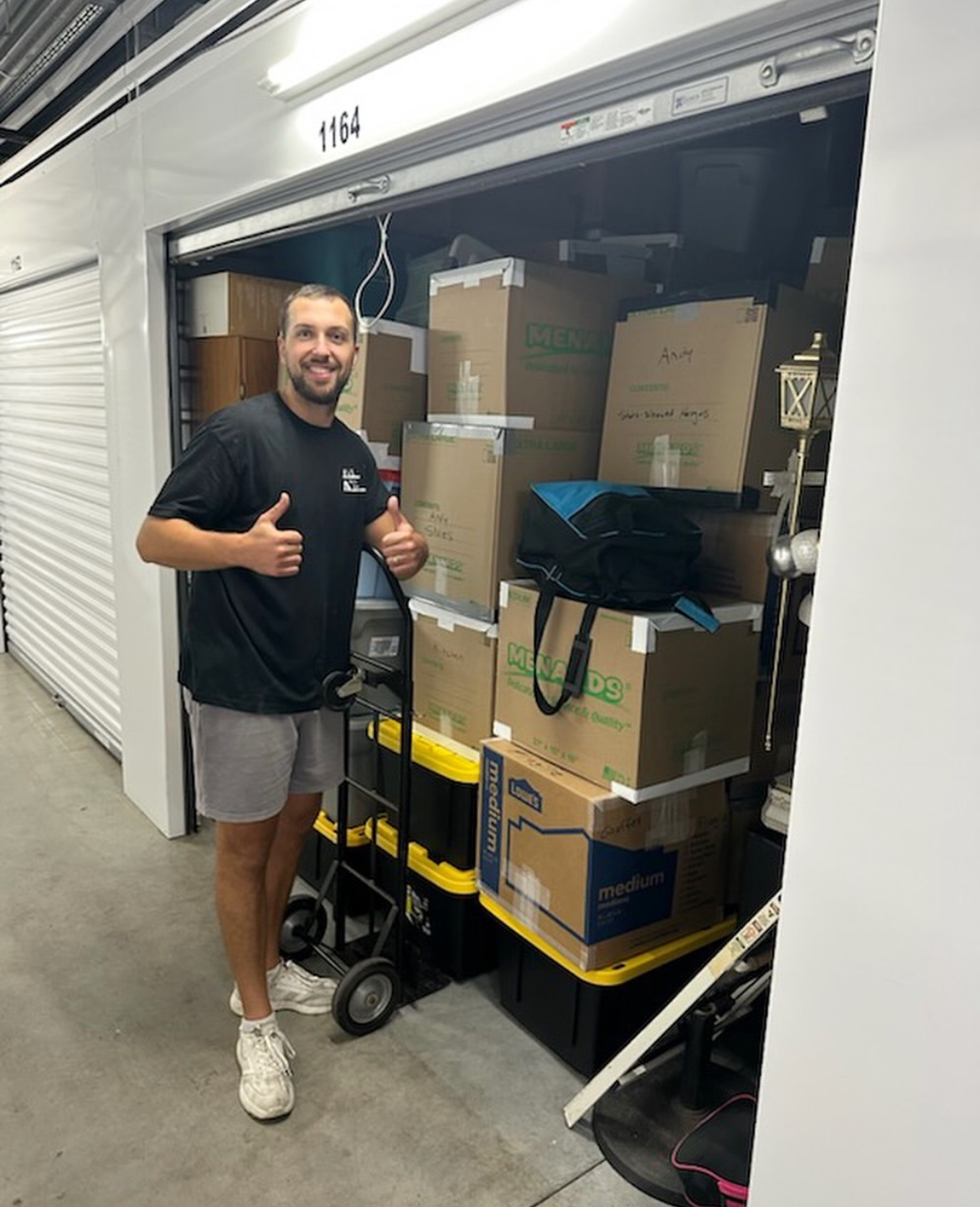 Professionally packed moving boxes